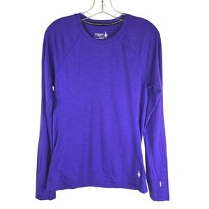 Smartwool Merino 250 Women's Large Long Sleeve Base Layer Shirt Purple EUC